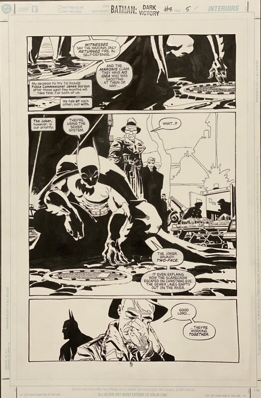 Tim Sale, Jeph Loeb, Dark Victory issue 8 page 5 - Planche originale