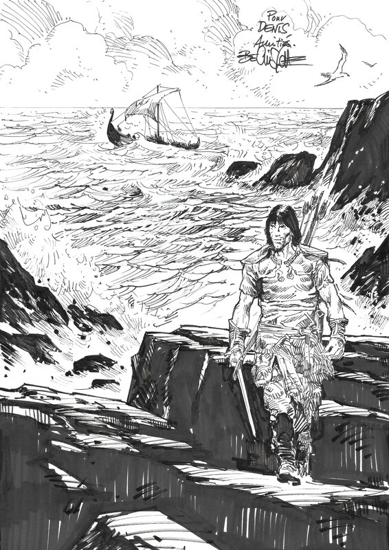 Christophe Bec, Grzegorz Rosinski, Jean Van Hamme, Bec, Thorgal, illustration de commande, 2023. - Original Illustration