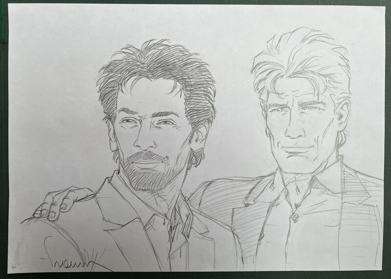 En vente - Philippe Francq, Crayonné LARGO WINCH & TOMER SISLEY - Œuvre originale