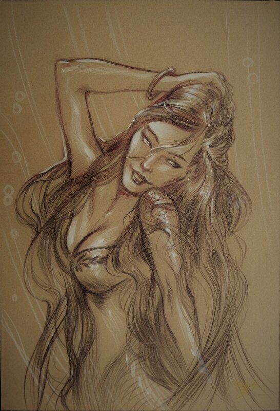 Jolie sirène... par Gwendal Lemercier - Illustration originale