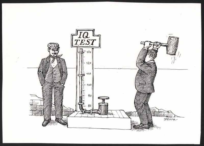 IQ Test by Jiri Sliva - Original Illustration