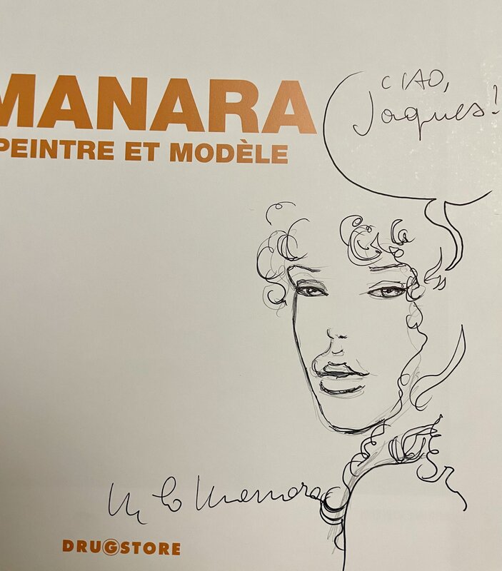 Manara Peintre et modele - Dédicace