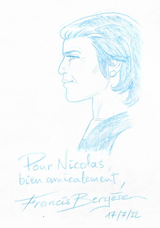 Lady X (Buck Danny) by Francis Bergèse - Sketch