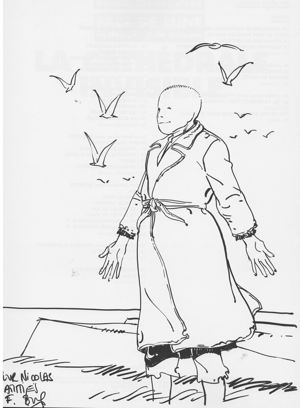 Face de Lune by François Boucq - Sketch