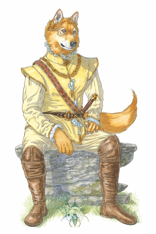 Loup de Feu by Béatrice Tillier - Original Illustration