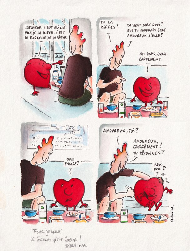 Marc Chalvin, L'histoire du petit coeur au grand coeur - Comic Strip