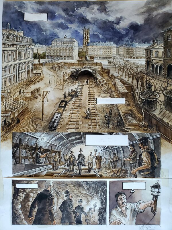 Gwendal Lemercier, HISTOIRE SUR LA CONSTRUCTION DU METRO PARISIEN couleur directe - Comic Strip