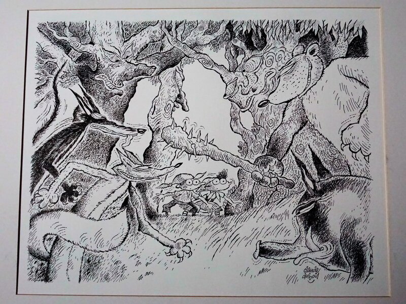 En vente - Claude Dubois, Prom' non-nous dans les bois - Planche originale