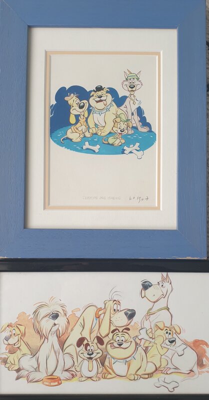 Mes amis les chiens by Claude Marin - Original Illustration