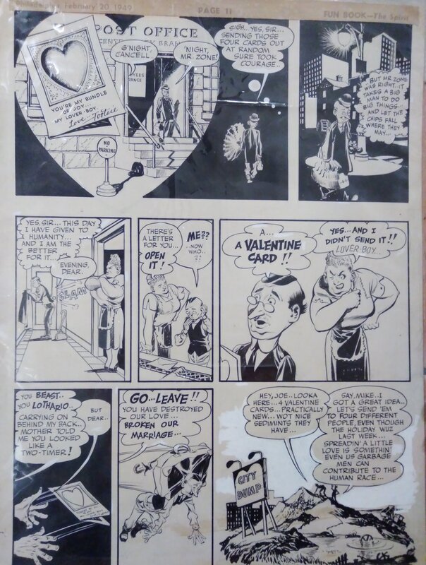 Spirit Valentin par Will Eisner - Planche originale