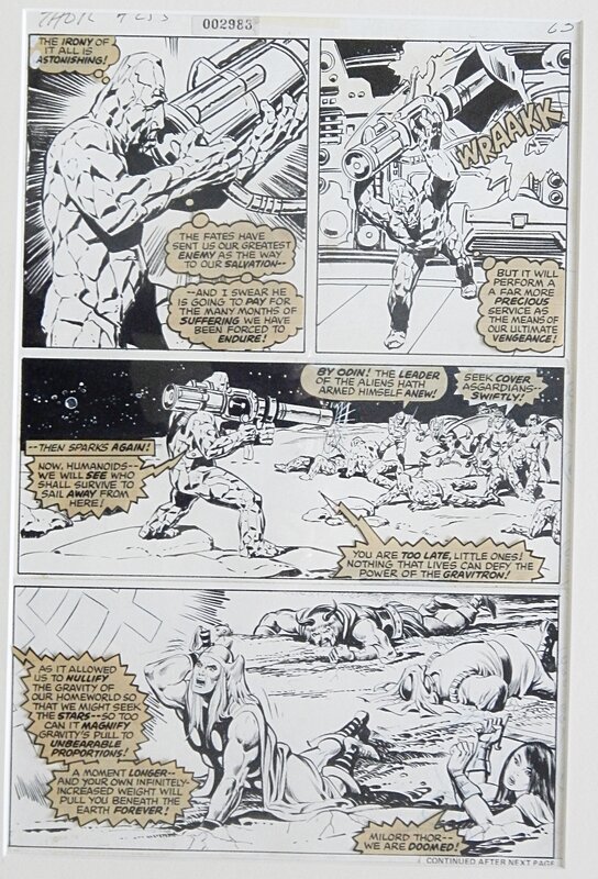 Tony DeZuniga, Len Wein, Thor Issue 255  Stone Men - Planche originale