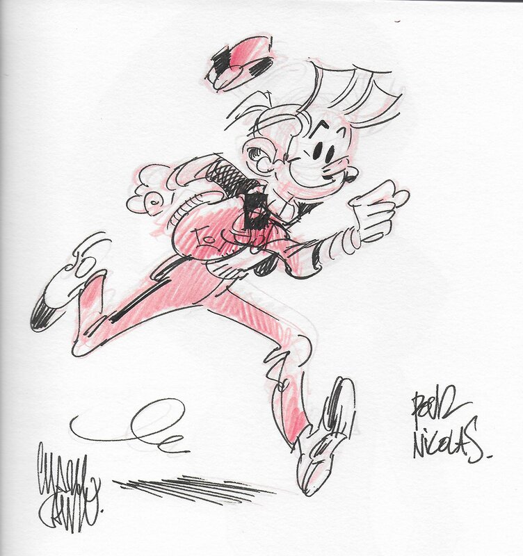 Spirou par Charel Cambré - Dédicace