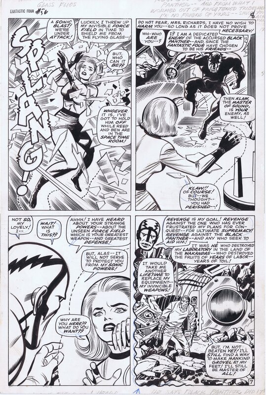 Jack Kirby, Joe Sinnott, Fantastic Four #56 page 7 by Jack Kirby and Joe Sinnot - Planche originale