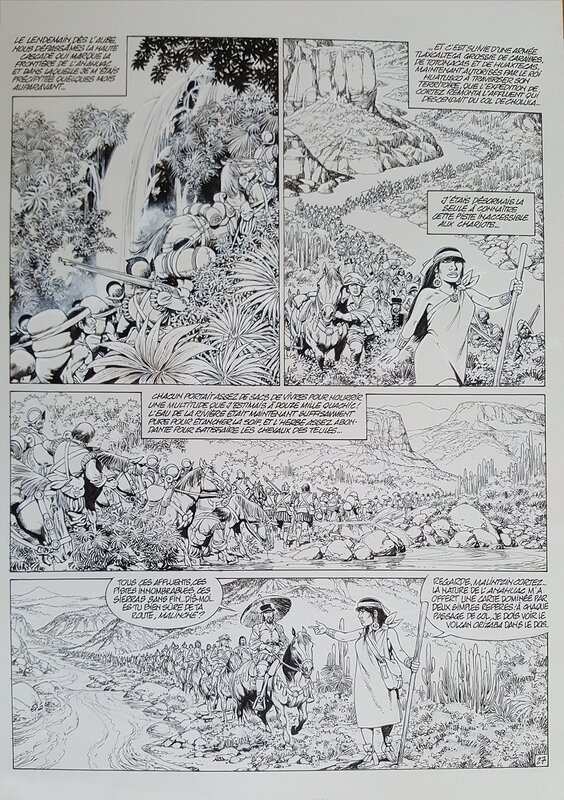 For sale - Jean-Yves Mitton, Quetzalcoatl 6 planche 27 - Comic Strip