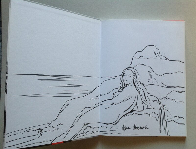 For sale - Varenne Alex Dessin Dédicace Belle Pin up sexy mer rocher , Album Art Book Peintures L'érotisme du Vide Page 69 , Éo 2013 NEUF - Sketch