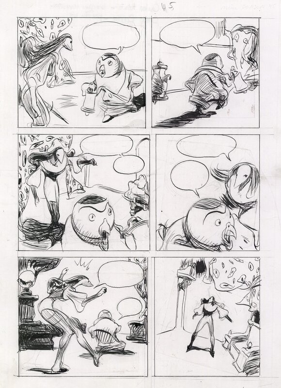 Carlos Nine, Joann Sfar, Lewis Trondheim, Donjon Monsters - Crève Coeur - Planche originale