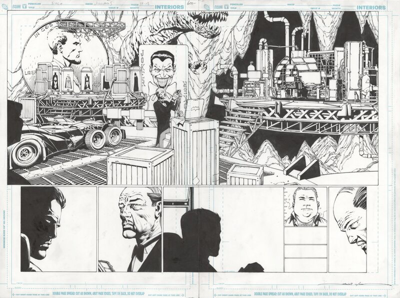 David Finch, Dark Knight #1 pg.16-17 - Original art