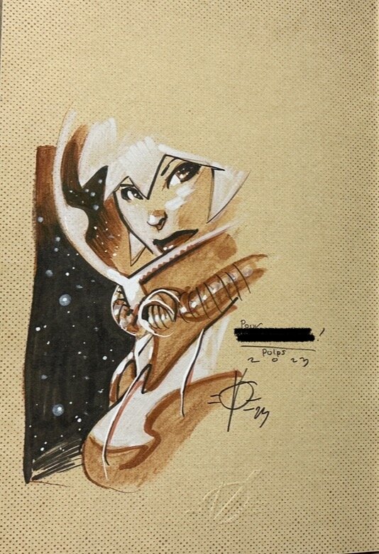 Spacegirl by Olivier Vatine - Original Illustration