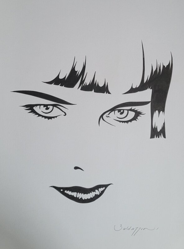 Roberto Baldazzini, Louise Brooks - hommage - Illustration originale