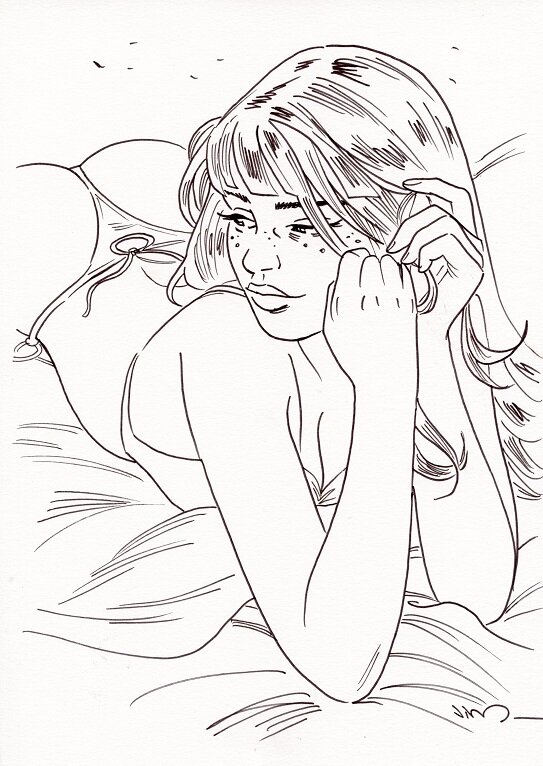 Jim, Marie - Une nuit à Rome - Original Illustration