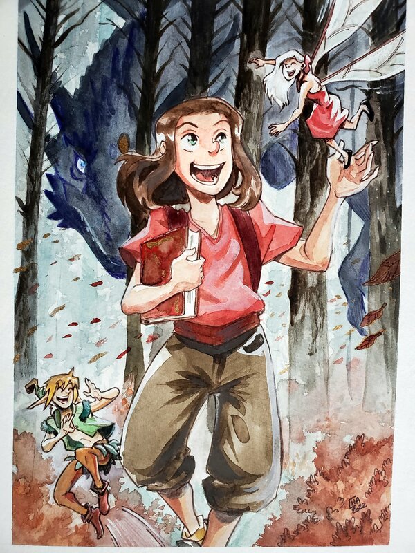 Charline Forns, LA SENTINELLE DU PETIT PEUPLE T2 LES LARMES DU DRAGON - Illustration originale