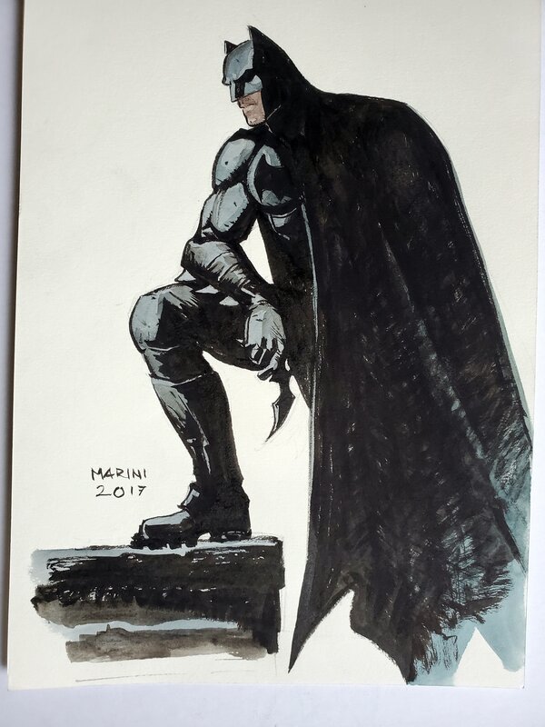 En vente - Enrico Marini, BATMAN T1 THE DARK PRINCE CHARMING  couleur directe - Illustration originale