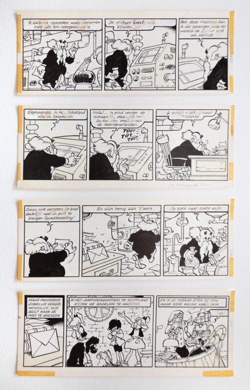For sale - Jef Nys, Originele pagina Van De Vliegende Ton - Comic Strip