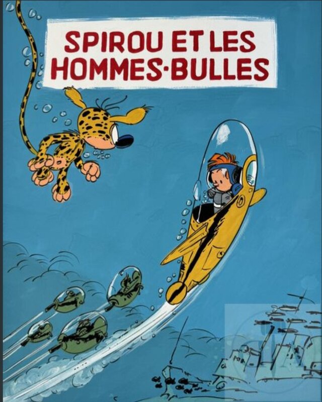 Léonardo, SPIROU ET LES HOMMES BULLES - Original Illustration