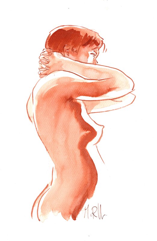 Mains sur nuque par Marc Rouchairoles - Œuvre originale