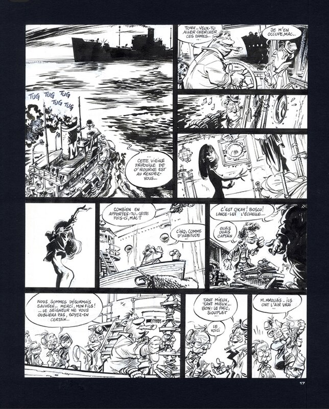 Didier Conrad, Yann, Aventure en jaune - Les Innommables, p17 de Spirou #2301 - Planche originale