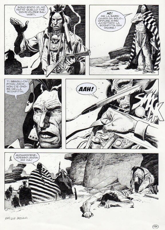 Enrique Breccia, Tito Faraci, Galep, Gianluigi Bonelli, Breccia - Tex - Captain Jack - Planche originale