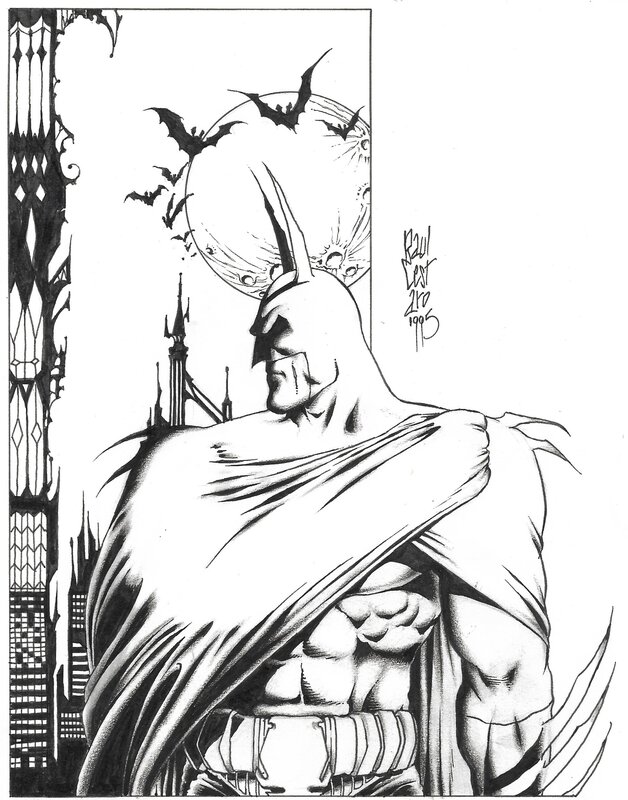 Cestaro Raul, illustration Batman, Play Press, 1995. - Illustration originale