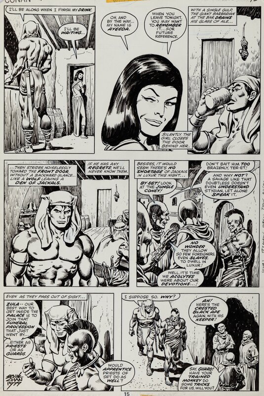 John Buscema, Ernie Chan, Conan the Barbarian - Aux portes de la mort - #86 p.15 - Planche originale