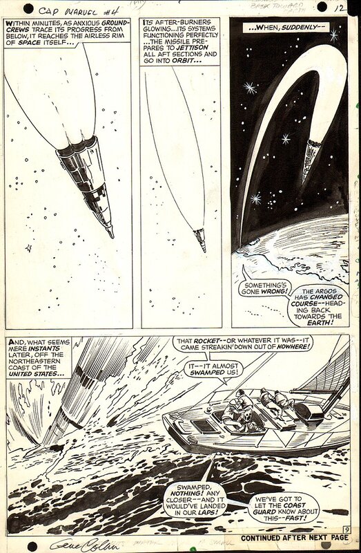 Gene Colan, Vince Colletta, Captain Marvel 4 Page 9 - Planche originale