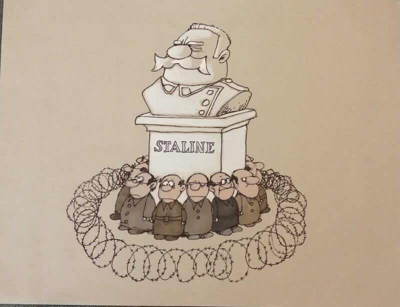 Staline for ever by Jean-Jacques Loup - Original Illustration