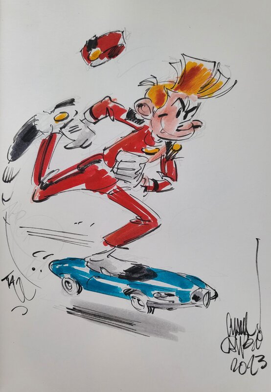 Spirou by Charel Cambré - Original Illustration