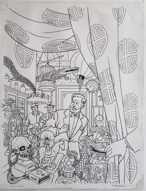 Teun Berserik, Peter Van Dongen, Edgar Pierre Jacobs, Blake et Mortimer - La vallée des immortels 1 - couverture originale edition bibliophile - Original Cover