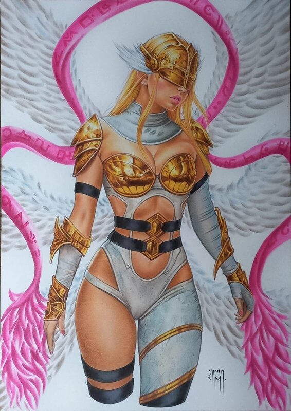 Angewomon by Jean Medeiros - Original Illustration