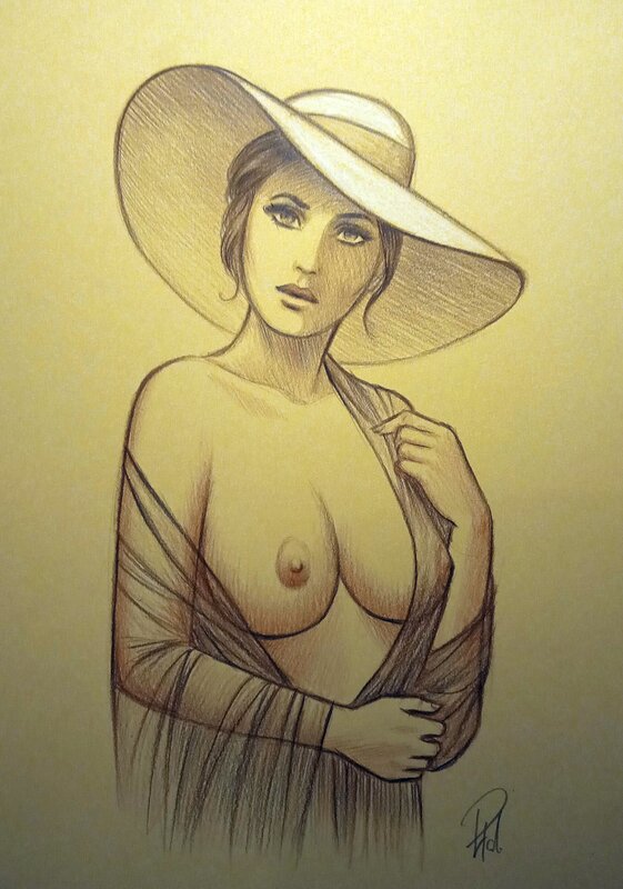 En vente - Evangeline par Laurent Paturaud - Illustration originale