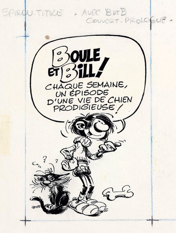 Gaston et son chat par André Franquin - Couverture originale