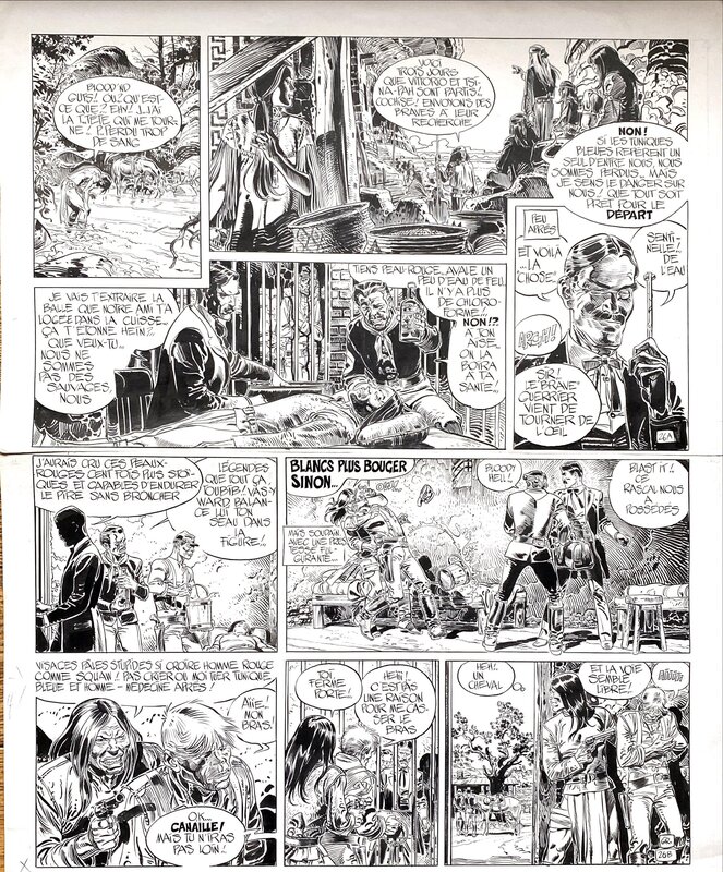 Jean Giraud, Jean-Michel Charlier, Blueberry - Nez Cassé - 1977 - Planche 26 - Planche originale