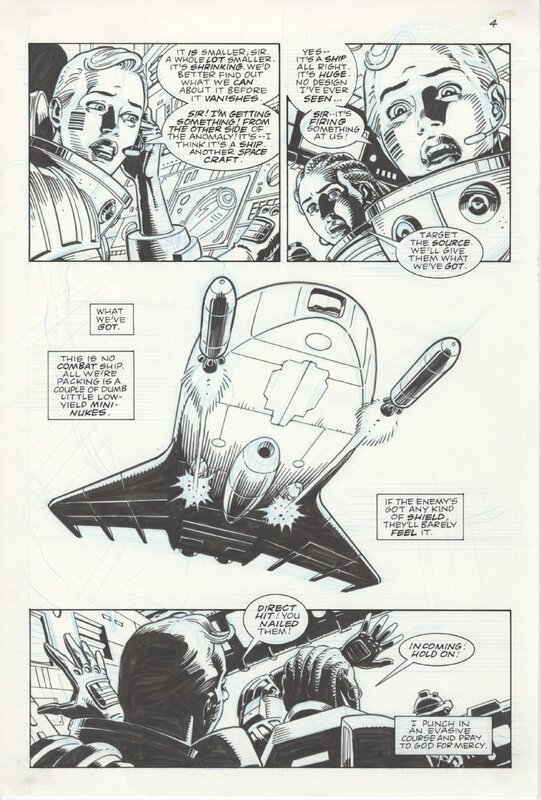 Dave Gibbons, Frank Miller, Martha Washington -Stranded in space 1p4 - Planche originale