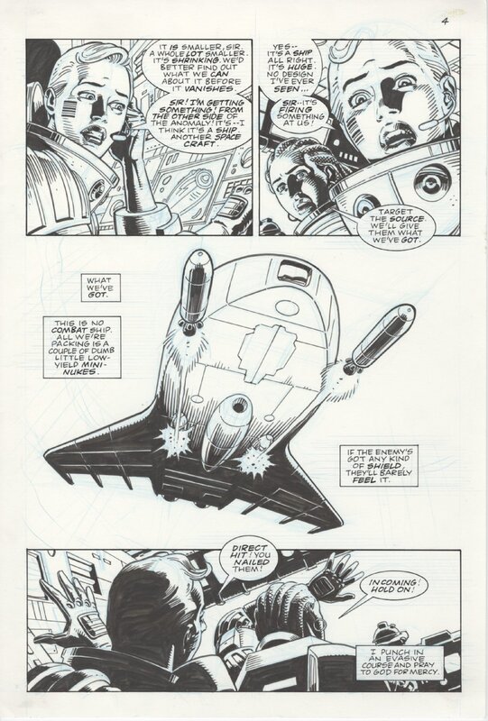 Dave Gibbons, Frank Miller, Martha Washington -Stranded in space 1p4 - Planche originale