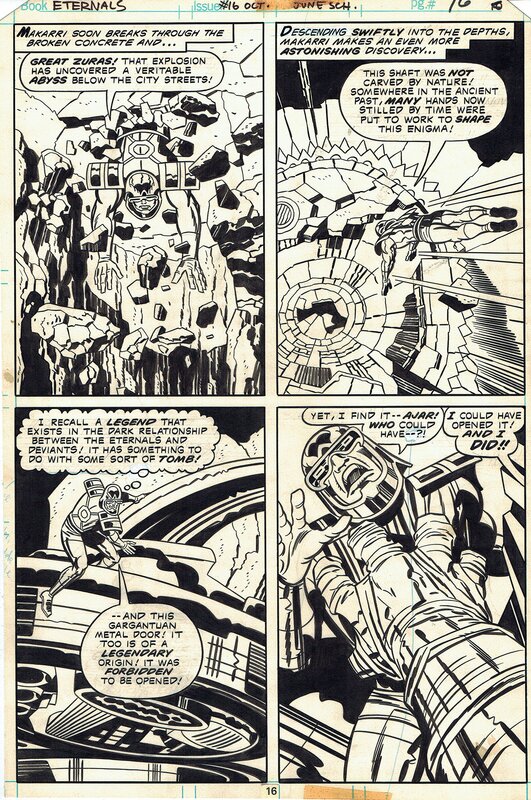 En vente - Jack Kirby, Eternals - Issue 16 p 10 - Planche originale