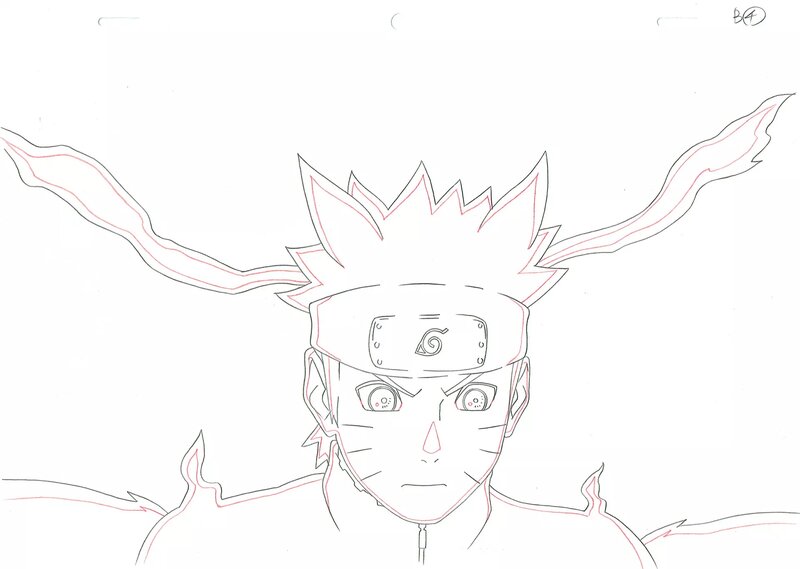En vente - Masashi Kishimoto, Naruto - Chakra de Kyubi - Œuvre originale