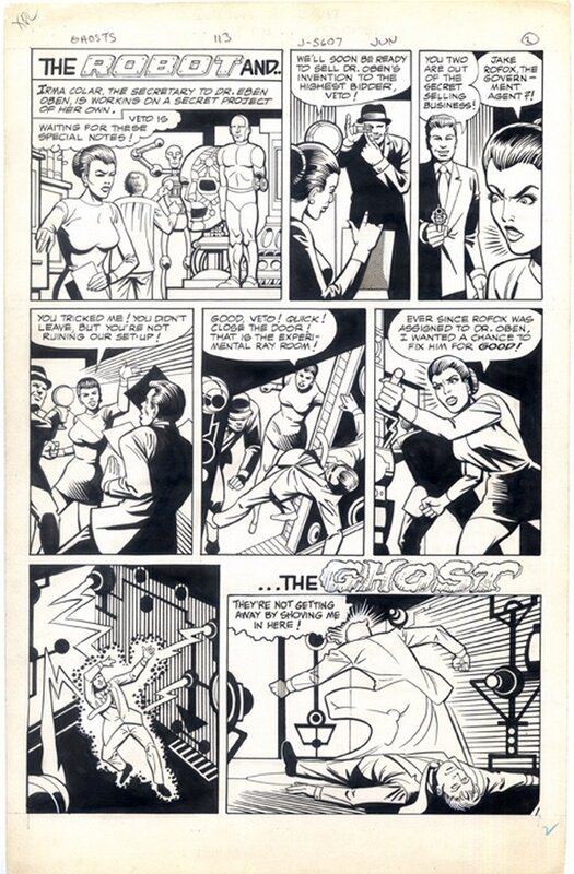 Steve Ditko, The robot and the ghost 113 p1 - Planche originale