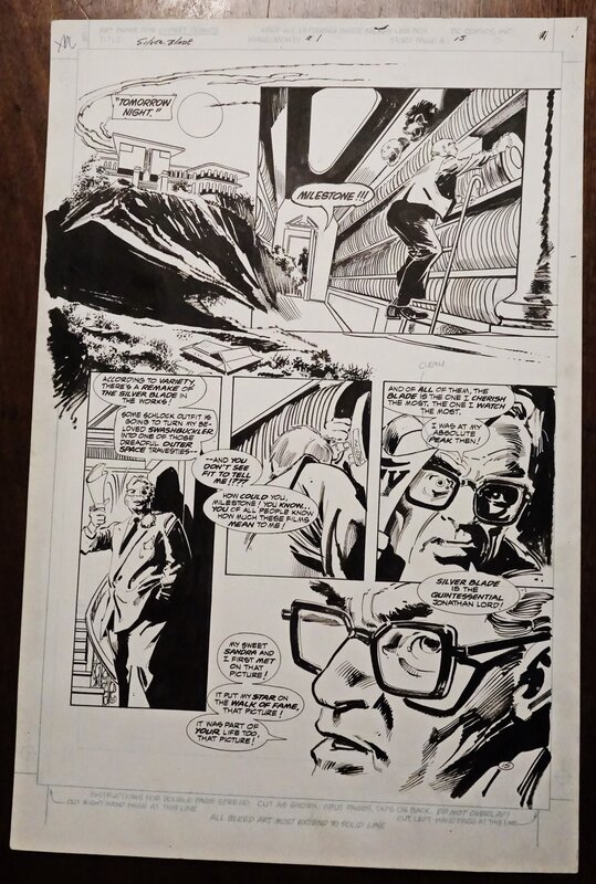 For sale - Gene Colan, Silver Blade, numéro 1, planche 15 - Comic Strip