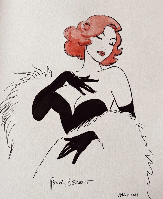Enrico Marini, Caprice - Noir Burlesque - Original Illustration