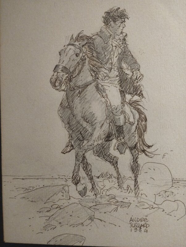 Arno à cheval by André Juillard - Original Illustration