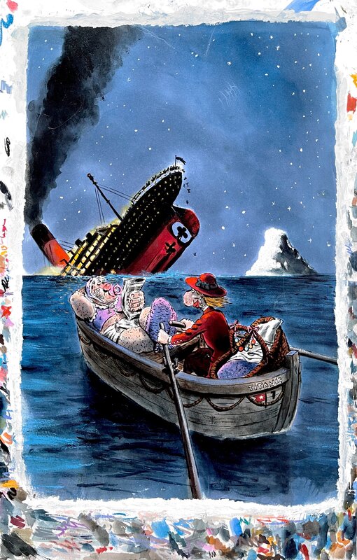 Vuillemin - Couverture Les Sales Blagues de l’Echo tome 7 - Titanic - Comic Strip